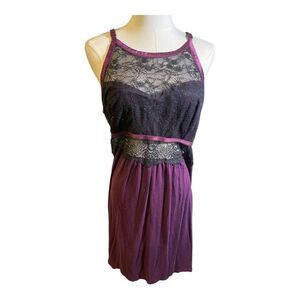 Soma Purple Lace Nightgown Loungewear Sexy Size Extra Large EUC